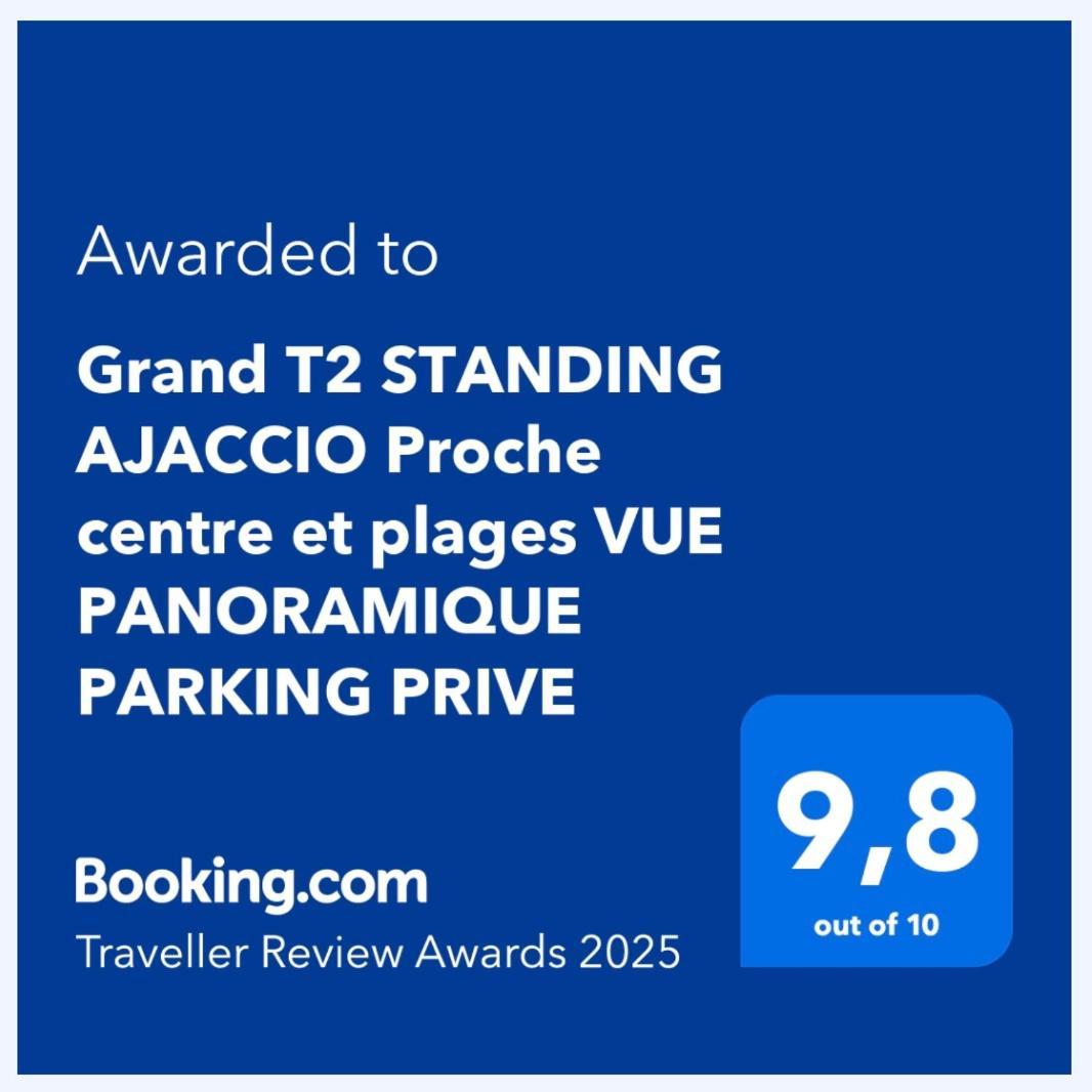 Grand T2 Standing Ajaccio Proche Centre Et Plages Vue Panoramique Parking Prive 外观 照片