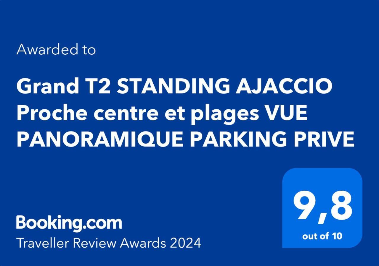 Grand T2 Standing Ajaccio Proche Centre Et Plages Vue Panoramique Parking Prive 外观 照片